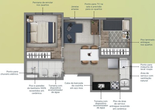 Planta 05 - 2 dorm 34 21m�