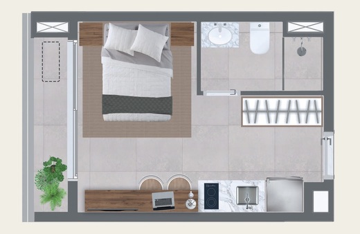 Planta Studio - 23,60m�