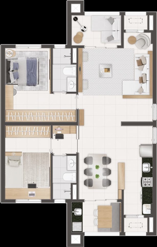 Planta 02 - 2 dorm 95m - juno - opo