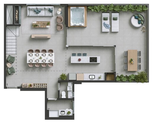 Planta 11 - 3 dorm 210m - cobertura duplex - inferior