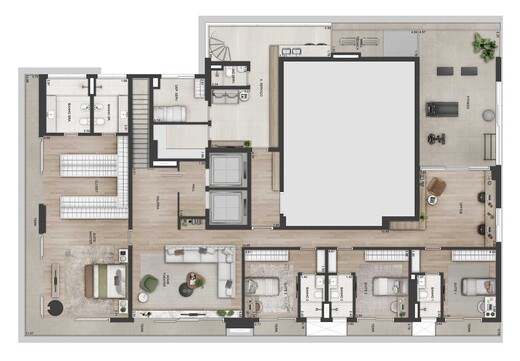 Planta 03 - 4 dorm 728m - cobertura duplex - inferior
