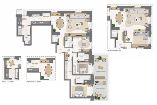 Planta 18 - 3 dorm 182 44m²