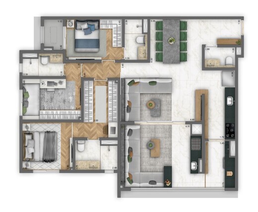 Planta 05 - 4 dorm 120m� - op��o