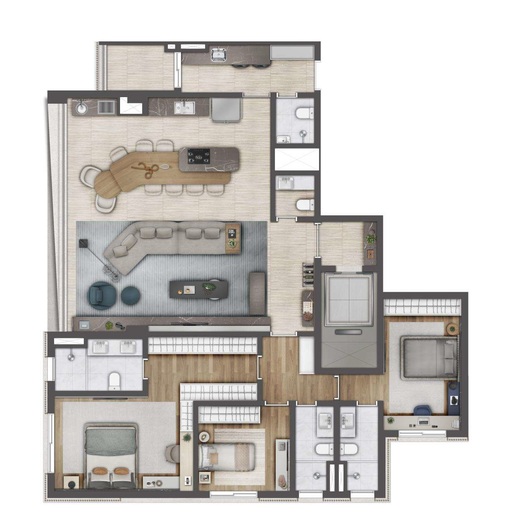 Planta 02 - 3 dorm 160m� - op��o 1