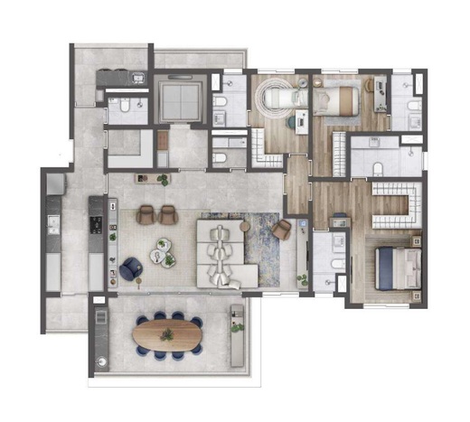 Planta 05 - 3 dorm 189m� - op��o 1