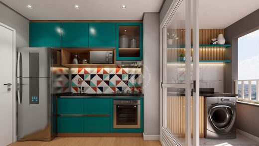 Conheça Cozinha do imóvel - Apartamento 2 quartos Lançamento Metrocasa Jaçanã II - NR - São Paulo,SP Jaçanã, à venda - R$ 303.283 - II-44463-68618 - 6 Cozinha - 6