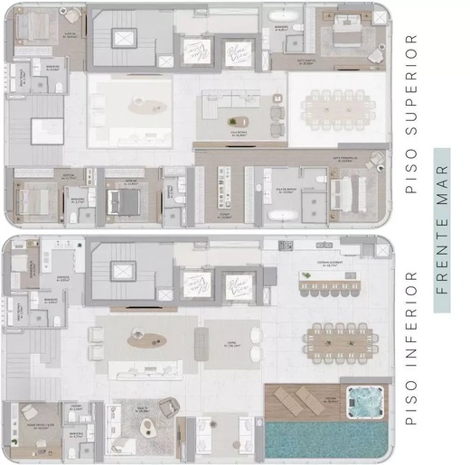 Planta 03 - 6 dorm 549m² - cobertura duplex