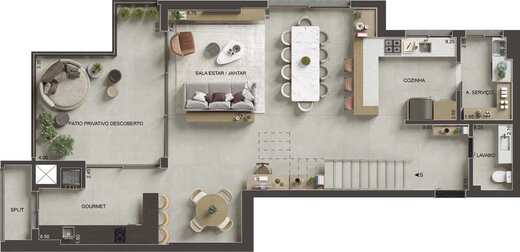 Planta 11 - 3 dorm 158m - cobertura duplex - inferior