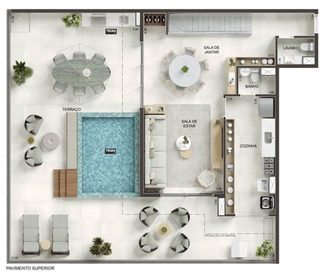 Planta 06 - 4 dorm 301m² - cobertura duplex - inferior