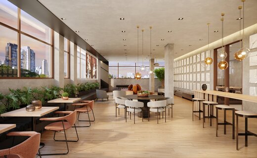 Conheça Salao de festas do imóvel - Studio 1 quarto Lançamento Inside Brooklin - São Paulo,SP Brooklin Paulista, à venda - R$ 371.158 - II-48313-74252 - 7 Salao de festas - 7