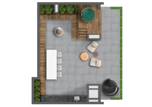 Planta 08 - 3 dorm 194,50m² - cobertura duplex - superior