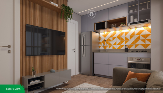 Conheça Living do imóvel - Studio 1 quarto Lançamento Metrocasa Estação Sacomã - NR - São Paulo,SP Sacomã, à venda - R$ 241.666 - II-48554-74727 - 7 Living - 7