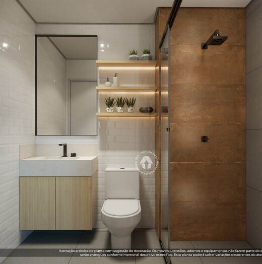 Conheça Banheiro do imóvel - Studio 1 quarto Lançamento Metrocasa Estação Sacomã - NR - São Paulo,SP Sacomã, à venda - R$ 241.666 - II-48554-74727 - 19 Banheiro - 19