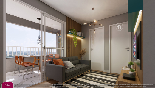 Conheça Living do imóvel - Studio 1 quarto Lançamento Metrocasa Estação Pirituba - NR - São Paulo,SP Vila Pereira Barreto, à venda - R$ 221.100 - II-48556-74742 - 8 Living - 8