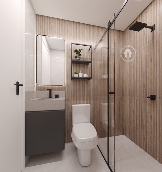 Conheça Banheiro do imóvel - Studio 1 quarto Lançamento Metrocasa Estação Pirituba - NR - São Paulo,SP Vila Pereira Barreto, à venda - R$ 221.100 - II-48556-74742 - 17 Banheiro - 17