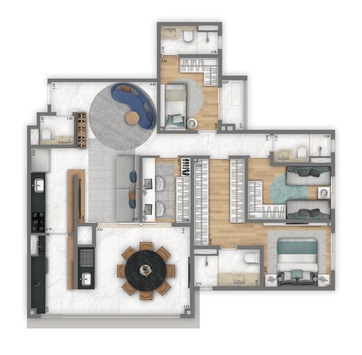 Planta 05 - 4 dorm 115m� - op��o