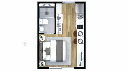 Planta 01 - 1 dorm 17m² - studio