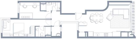 Planta 01 - 2 dorm 86,68m²