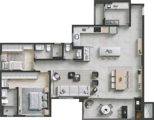 Planta 12 - 2 dorm 121m - opo
