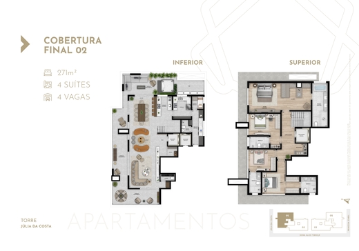 Planta 09 - 4 dorm 358m� - cobertura duplex