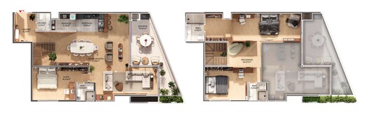 Planta 03 - 2 dorm 199,89m - duplex