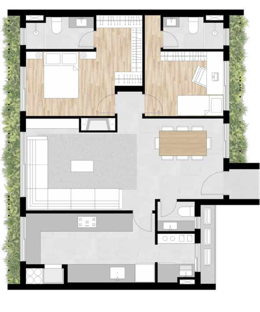 Planta 04 - 1 dorm 92m� - op��o 3