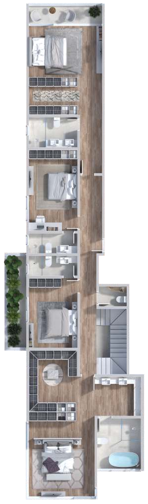 Planta 02 - 4 dorm 370,91m² - duplex - inferior