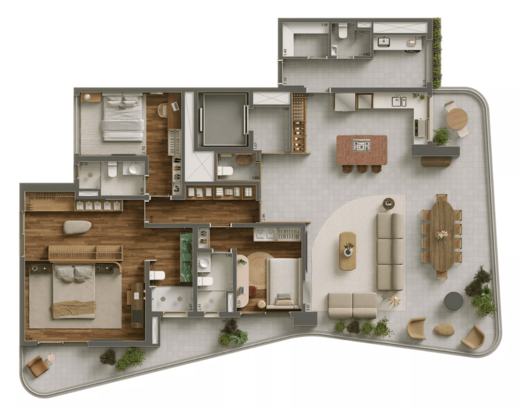 Planta 06 - 3 dorm 226m� - op��o 1