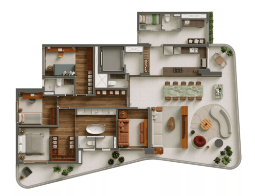 Planta 07 - 3 dorm 226m� - op��o 2