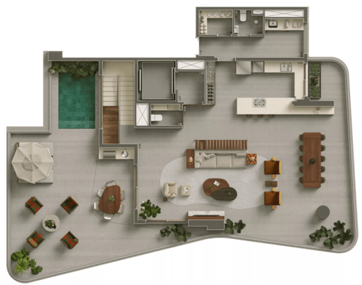 Planta 10 - 4 dorm 446m� - cobertura duplex - superior