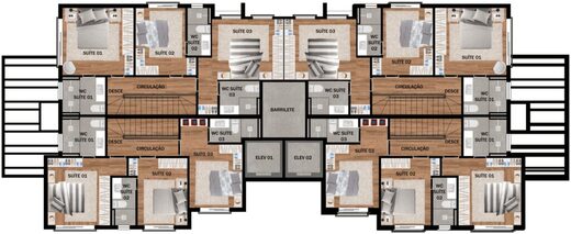 Pavimento cobertura duplex - superior