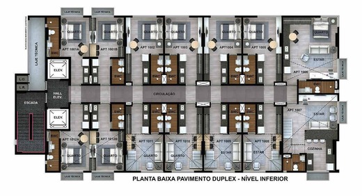 Pavimento duplex - inferior