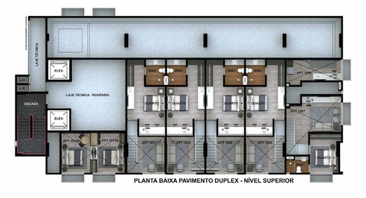 Pavimento duplex - superior
