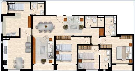 Planta 05 - 3 dorm 112m