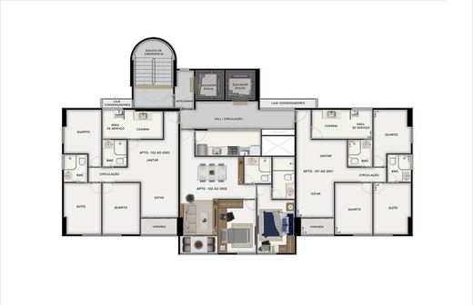 Planta 01 - 2 dorm 58,28m²