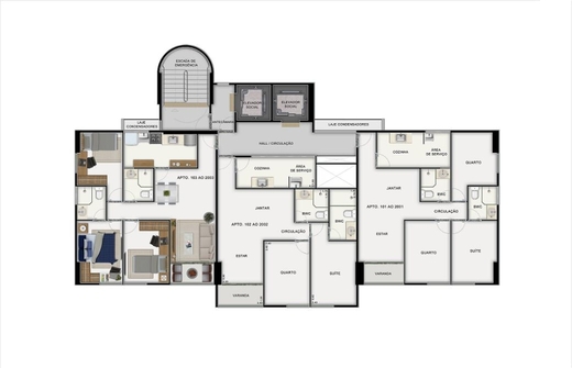 Planta 02 - 3 dorm 63,77m²