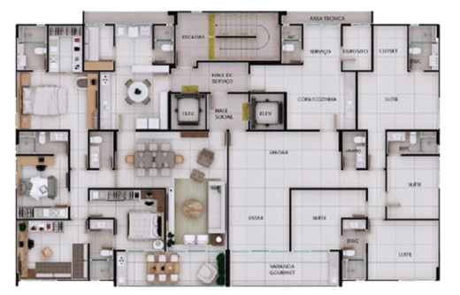 Planta 03 - 4 dorm 147,52m