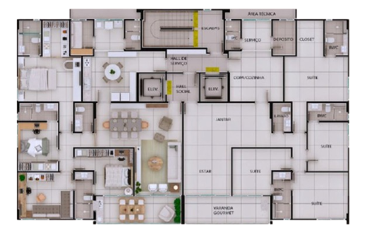 Planta 04 - 4 dorm 150,44m