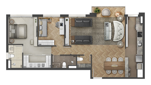 Planta 08 - 3 dorm 99m�