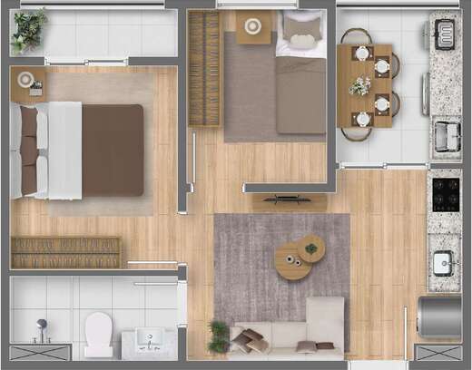 Planta 03 - 2 dorm 35m
