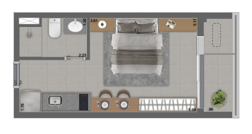 Planta Studio - 25m�