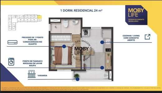 Planta 01 - 1 dorm 24m�