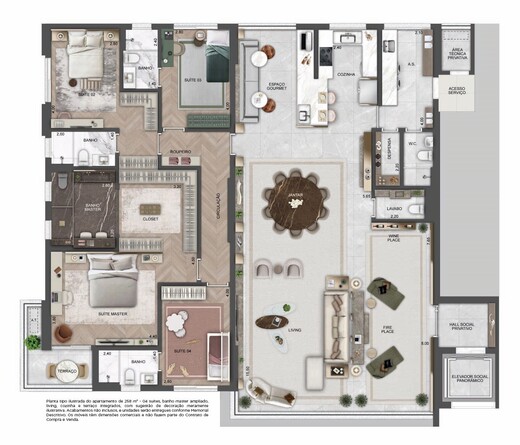 Planta 03 - 4 dorm 258m� - op��o 2