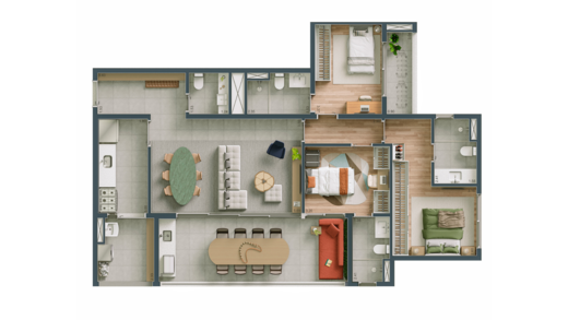 Planta 01 - 3 dorm 123m�