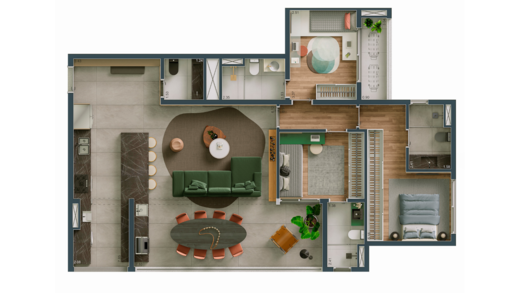 Planta 02 - 3 dorm 123m� - op��o