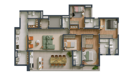 Planta 03- 4 dorm 166m�