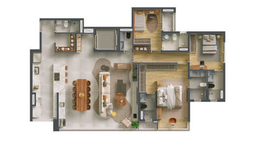 Planta 05 - 3 dorm 166m� - op��o 2