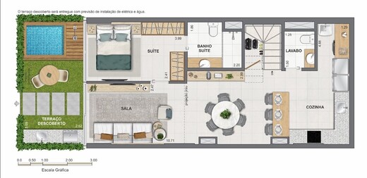 Planta 29 - 2 dorm 128,20m² - garden - inferior