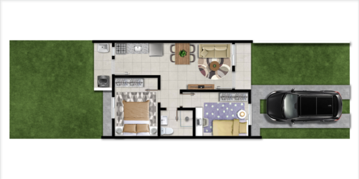 Planta 01 - 2 dorm 47,44m�