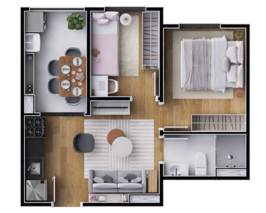 Planta 01 - 2 dorms 35,92m� - final 9 e 10